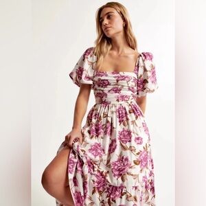 Abercrombie & Fitch Emerson puffy sleeve dress NWT